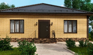 Проекты одноэтажных домов из кирпича | Строй-Лсз - Лесозаводск от 3679 рублей