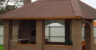Беседка из кирпича под ключ в Лесозаводске цена от 3259 рублей - Строй-Лсз